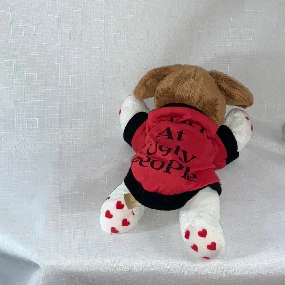 728 10/$50🏄🏻‍♀️ NEW! Red and Black I Bark at Ugly People Dog Shirt Size XS
